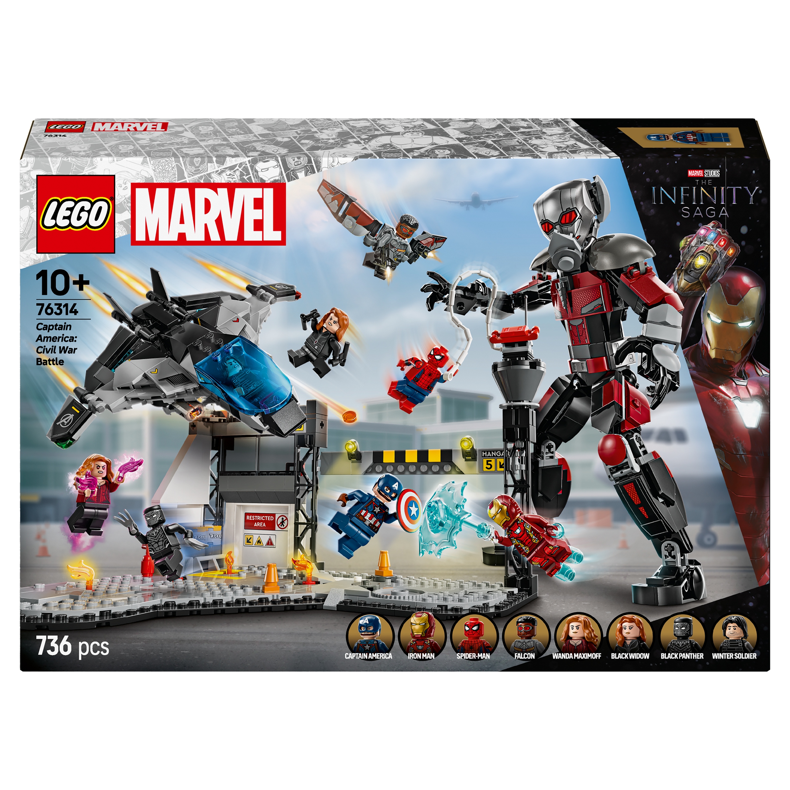 LEGO Super Heroes 76314 Kapitán Amerika: Bitka Občianskej vojny